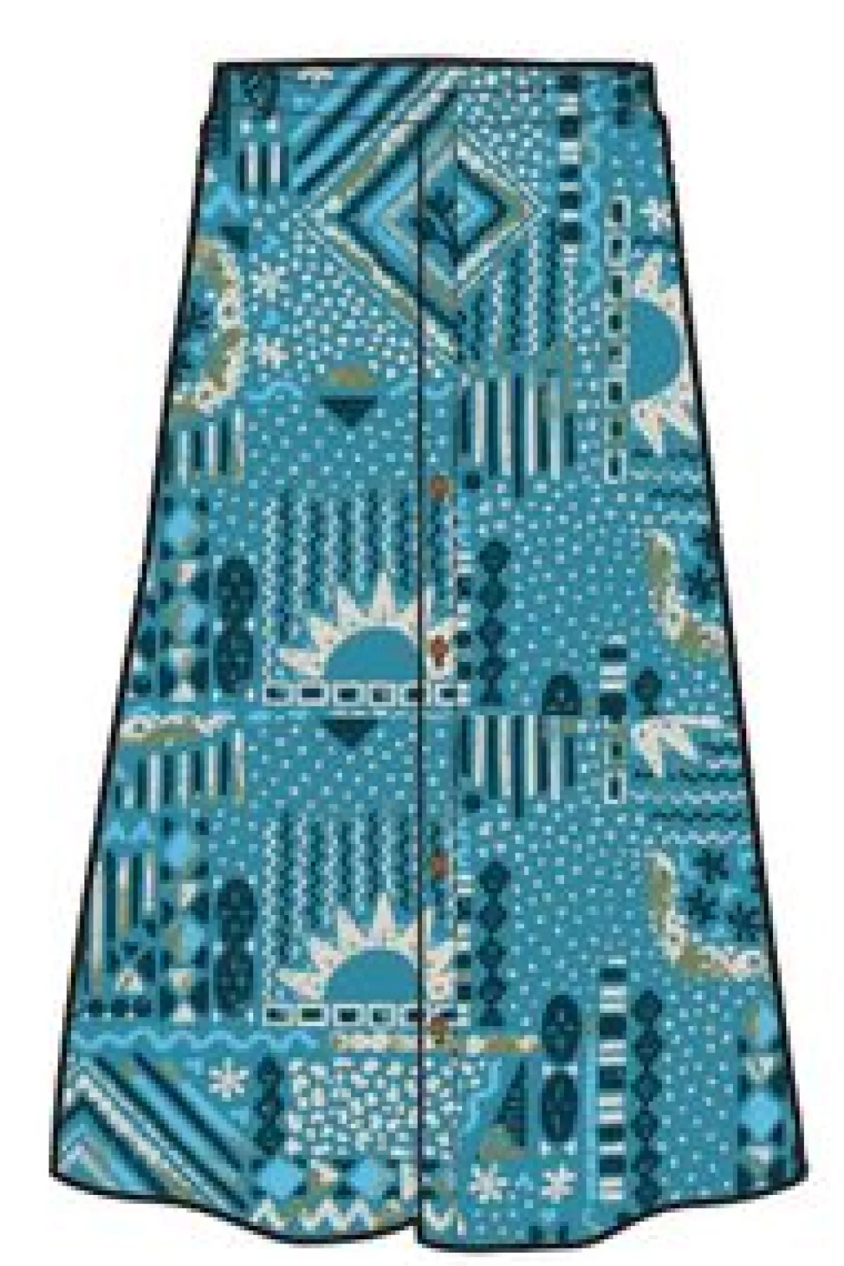 Dresses & Skirts|Passenger Hannah Skirt - Vintage Patchwork Blue Pool VintagePatchworkBluePool