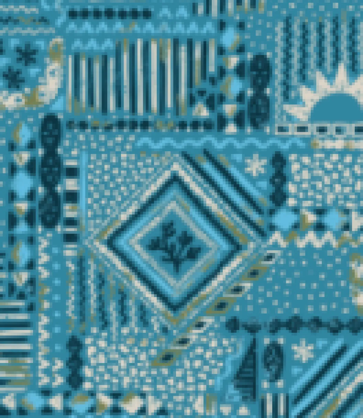 Dresses & Skirts|Passenger Hannah Skirt - Vintage Patchwork Blue Pool VintagePatchworkBluePool