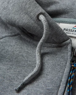 Hoodies & Sweatshirts|Passenger Heritage Full Zip Recycled Cotton Hoodie - Dark Gray Marl DarkGrayMarl