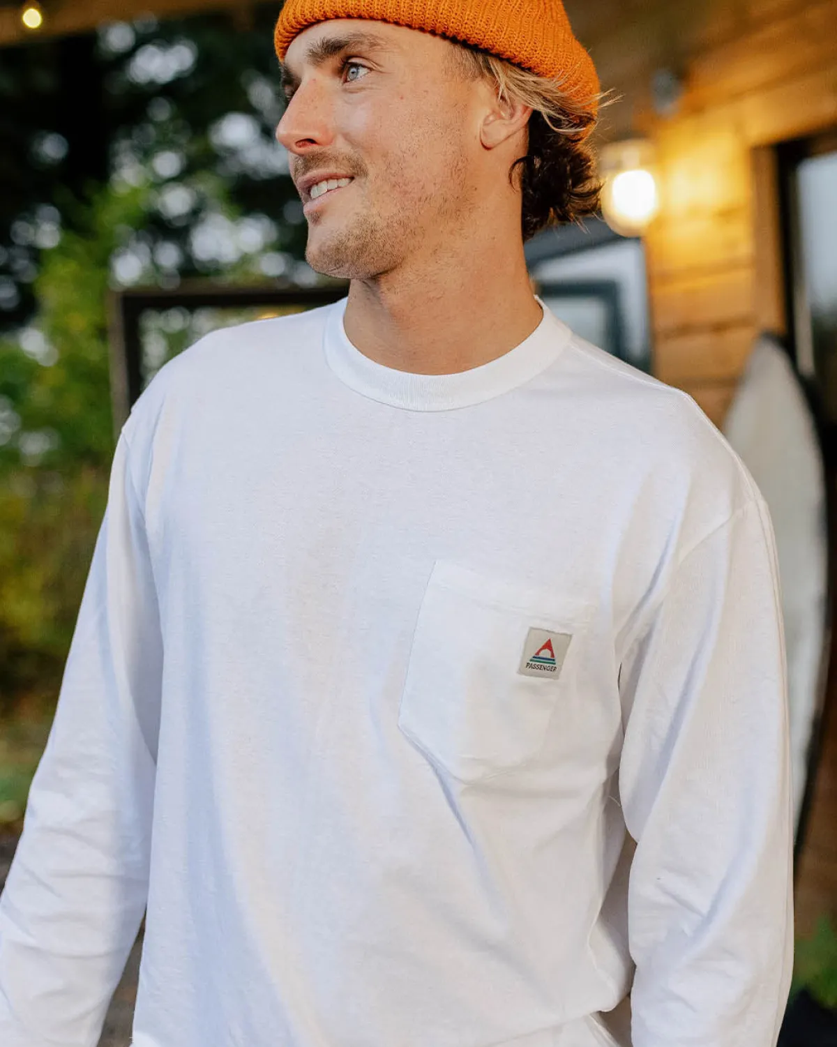 T-Shirts & Tank Tops|T-Shirts & Tank Tops|Passenger Heritage Recycled Relaxed Fit Long Sleeve T-Shirt - White