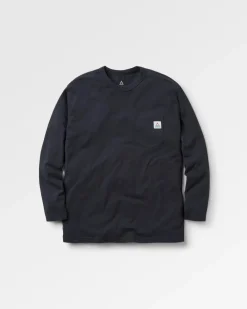 T-Shirts & Tank Tops|T-Shirts & Tank Tops|Passenger Heritage Recycled Relaxed Fit Long Sleeve T-Shirt - Black