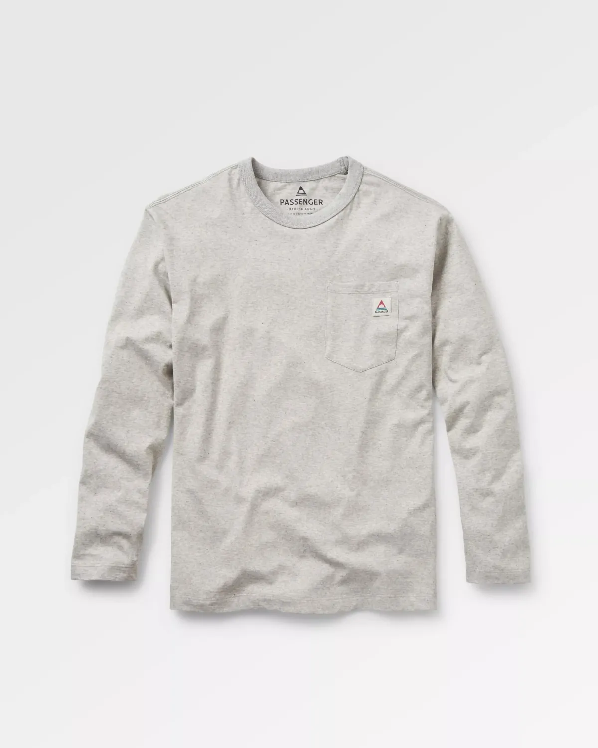 T-Shirts & Tank Tops|T-Shirts & Tank Tops|Passenger Heritage Recycled Relaxed Fit Long Sleeve T-Shirt - Grey Marl GreyMarl