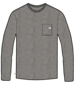 T-Shirts & Tank Tops|T-Shirts & Tank Tops|Passenger Heritage Recycled Relaxed Fit Long Sleeve T-Shirt - Grey Marl GreyMarl