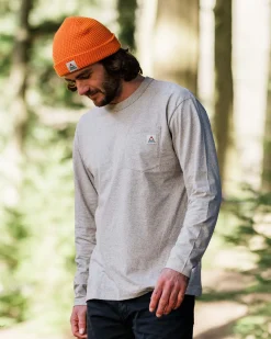 T-Shirts & Tank Tops|T-Shirts & Tank Tops|Passenger Heritage Recycled Relaxed Fit Long Sleeve T-Shirt - Grey Marl GreyMarl