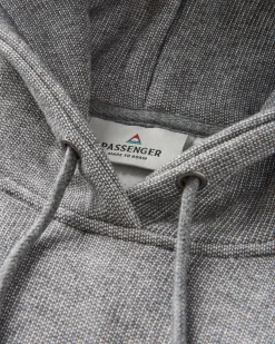 Hoodies|Passenger Heritage Textured Relaxed Fit Hoodie - Charcoal