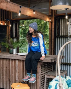 T-Shirts & Tank Tops|Tops & T-Shirts|Passenger Hilltop Organic Cotton Long Sleeve T-Shirt - Azure Blue AzureBlue