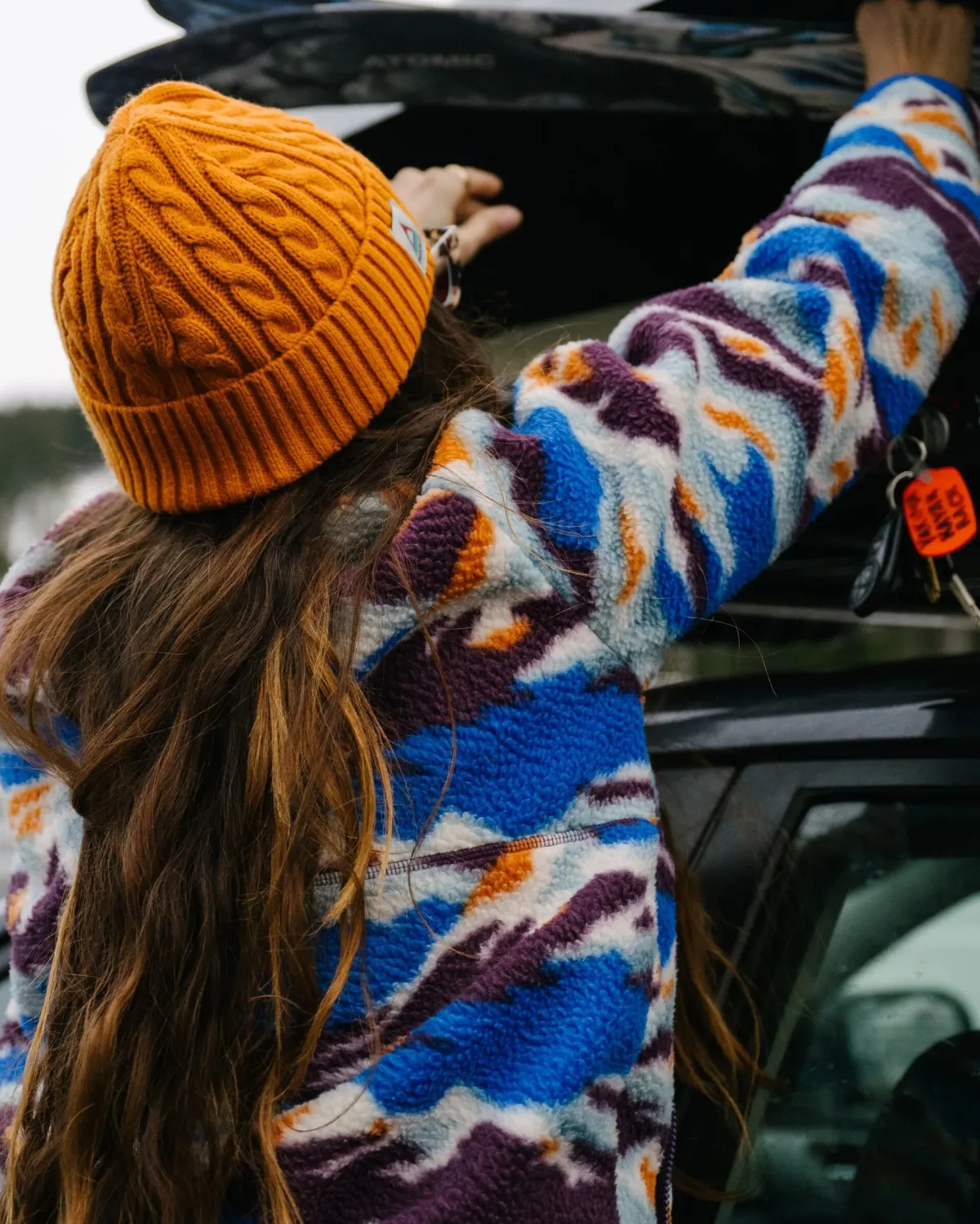 Fleece|Fleece|Passenger Home Half Zip Recycled Sherpa Fleece - Mount Scenic Azure Blue MountScenicAzureBlue