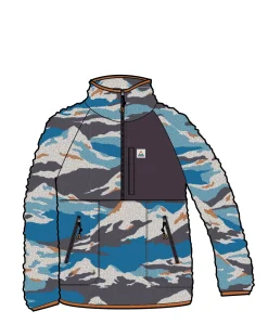 Fleece|Fleece|Passenger Home Half Zip Recycled Sherpa Fleece - Mount Scenic Azure Blue MountScenicAzureBlue