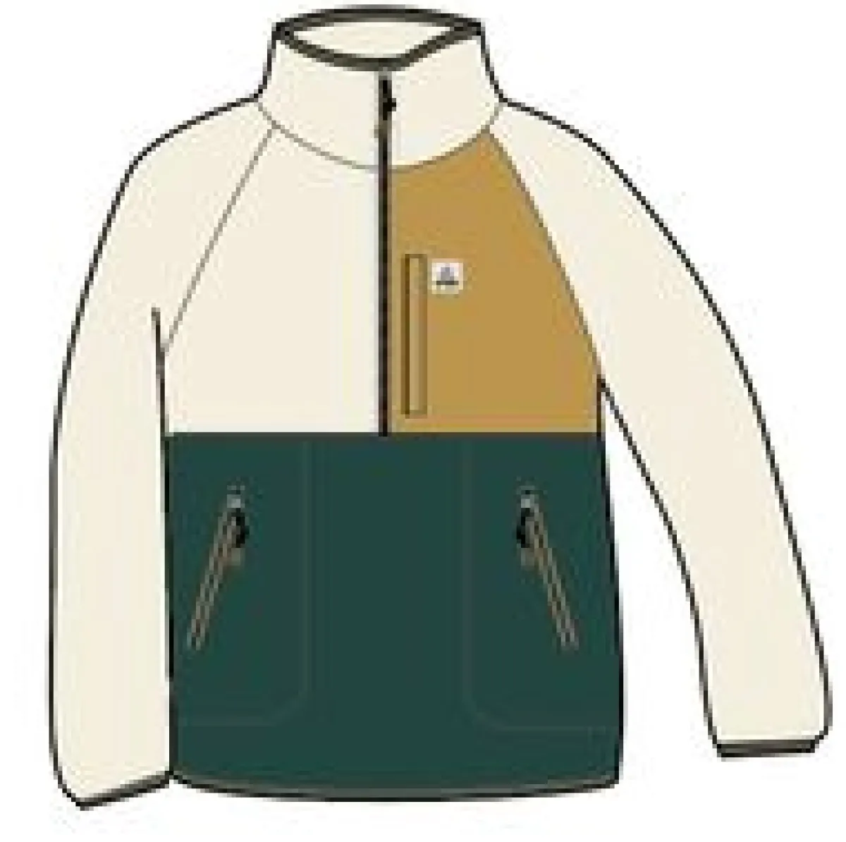Fleece|Fleece|Passenger Home Recycled Sherpa Fleece - Rain Forest/ Oatmeal RainForest/Oatmeal