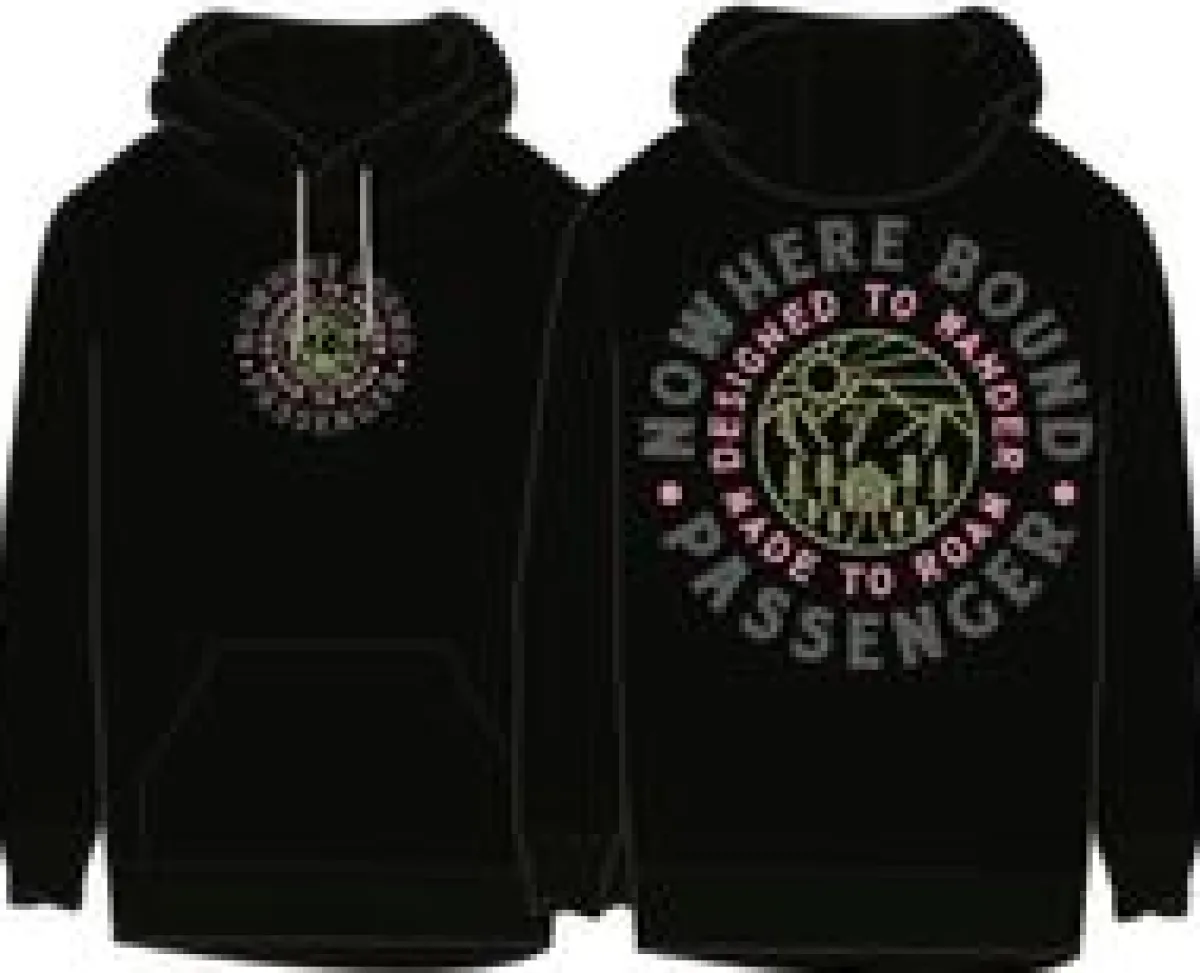 Hoodies|Passenger In The Woods Long Sleeve Hoodie - Black