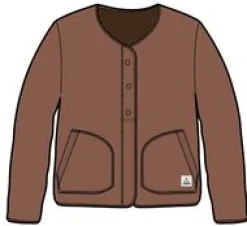 Fleece|Jackets|Passenger Iris Collarless Recycled Fleece Jacket - Baked Clay BakedClay