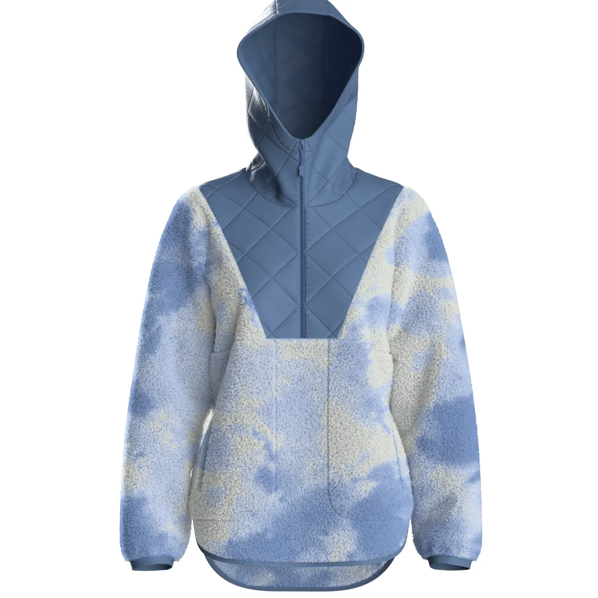 Fleece|Fleece|Passenger Juana Recycled Polar Hooded Fleece - Tie Dye Cornflower TieDyeCornflower