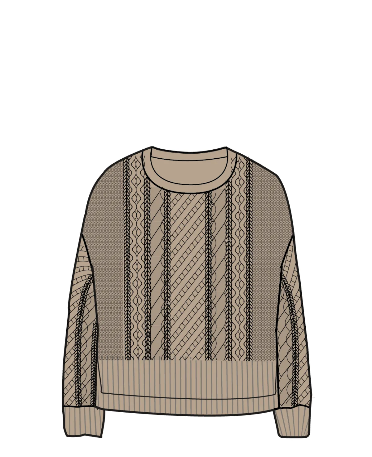 Sweaters|Passenger Juniper Recycled Knitted Sweater - Biscuit