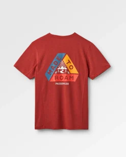 Outdoor Active|T-Shirts & Tank Tops|Passenger Kirkwood Textured Active T-Shirt - Red Ochre RedOchre