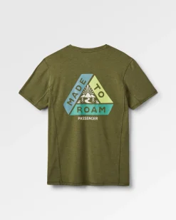 Outdoor Active|T-Shirts & Tank Tops|Passenger Kirkwood Textured Active T-Shirt - Khaki Green KhakiGreen