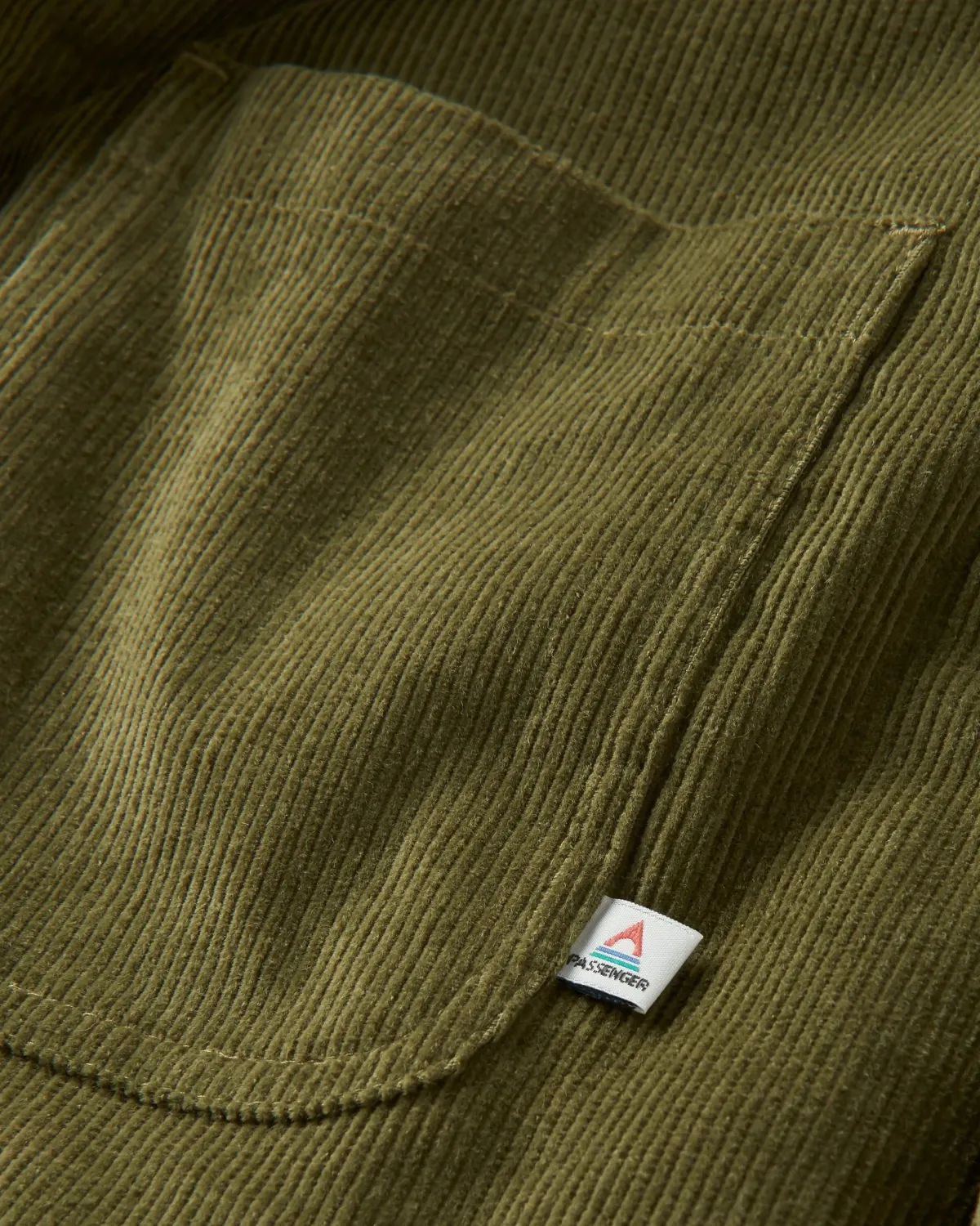 Shirts|Overshirts|Passenger Kodiak 2.0 Sherpa Lined Cord Shirt Jacket - Khaki Green KhakiGreen