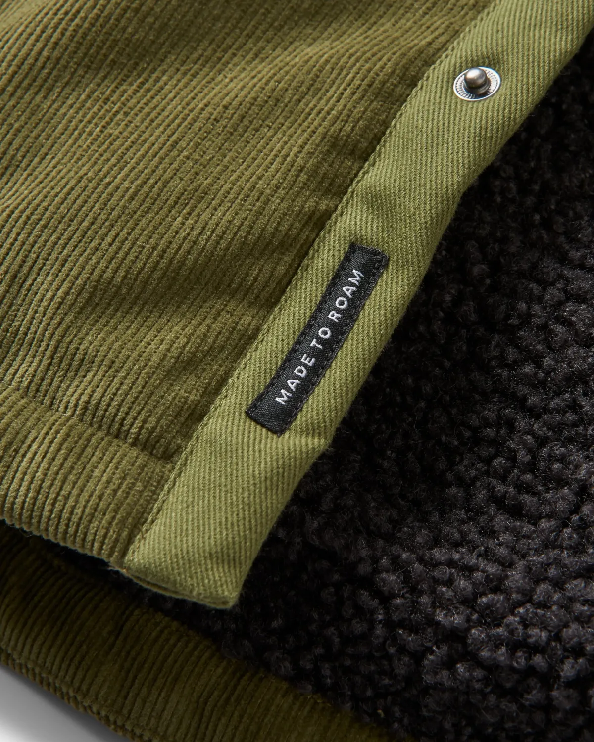 Shirts|Overshirts|Passenger Kodiak 2.0 Sherpa Lined Cord Shirt Jacket - Khaki Green KhakiGreen