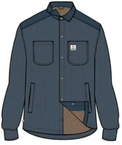 Shirts|Overshirts|Passenger Kodiak 2.0 Sherpa Lined Cord Shirt Jacket - Tidal Blue TidalBlue