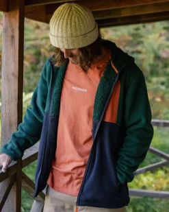 Fleece|Passenger Loch Hooded Recycled Polar Fleece - Rain Forest/Rich Navy RainForest/RichNavy