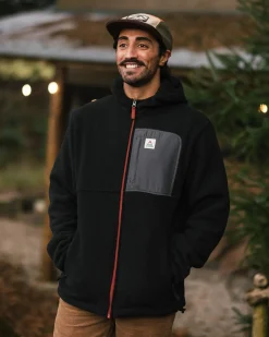 Fleece|Passenger Loch Hooded Recycled Polar Fleece - Black