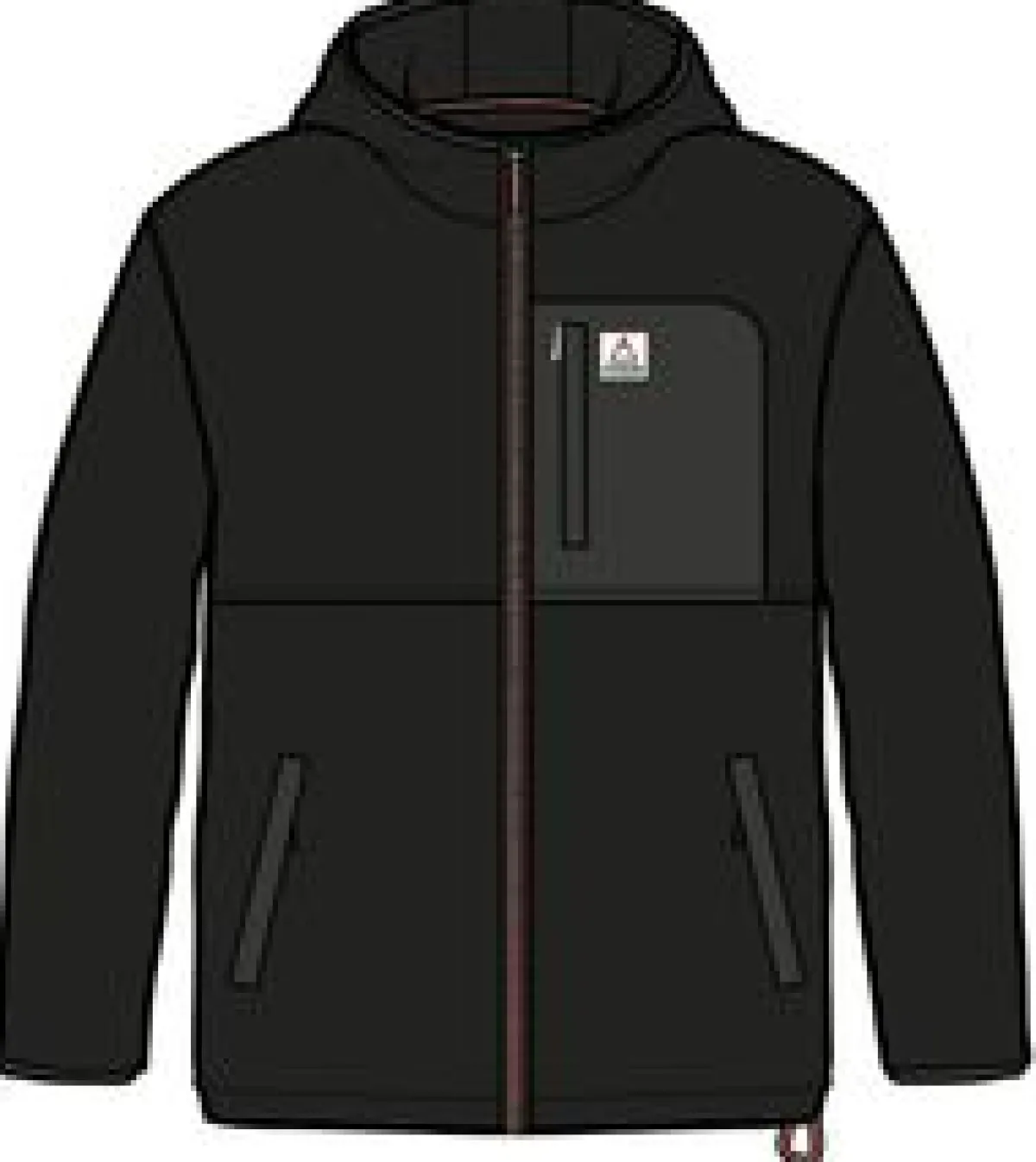 Fleece|Passenger Loch Hooded Recycled Polar Fleece - Black