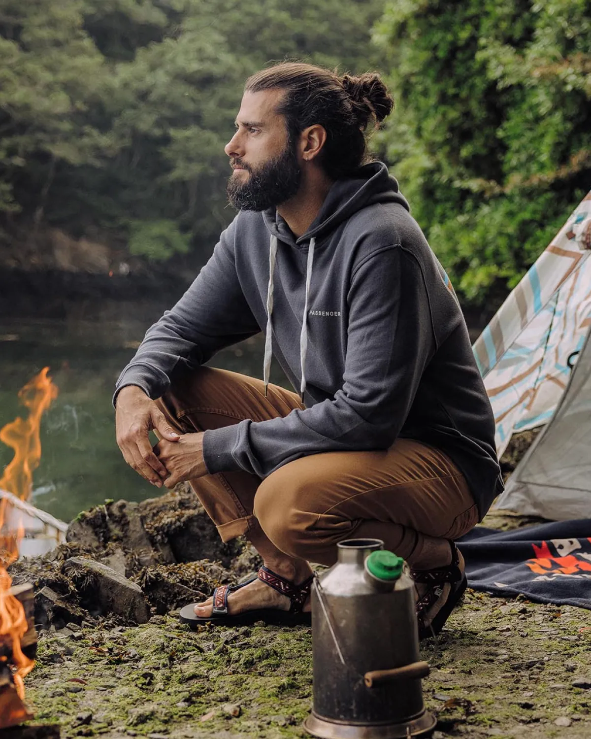 Hoodies & Sweatshirts|Hoodies|Passenger Made to Roam Recycled Hoodie - Faded Black FadedBlack