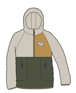 Fleece|Passenger Maine 2.0 1/2 Zip Recycled Sherpa Fleece - Khaki
