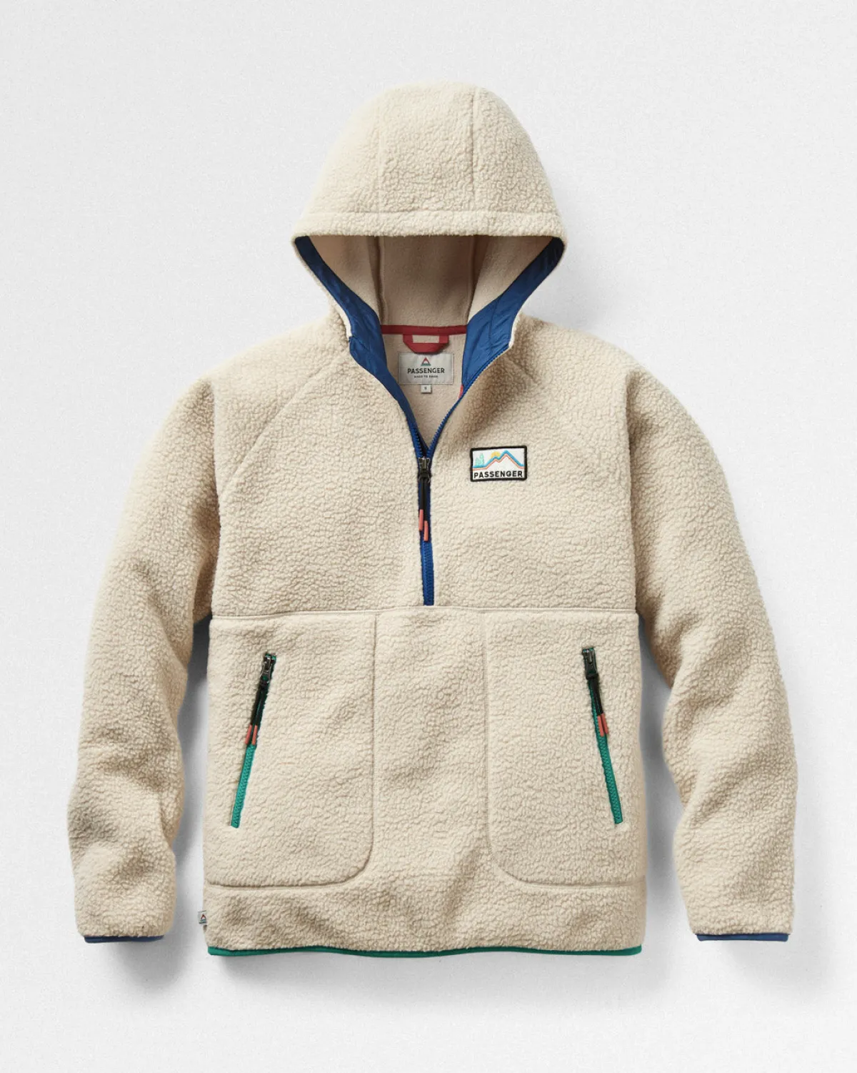 Fleece|Passenger Maine 2.0 Half Zip Recycled Sherpa Fleece - Oatmeal