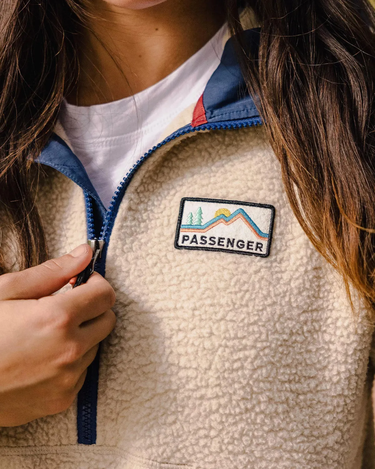Fleece|Passenger Maine 2.0 Half Zip Recycled Sherpa Fleece - Oatmeal