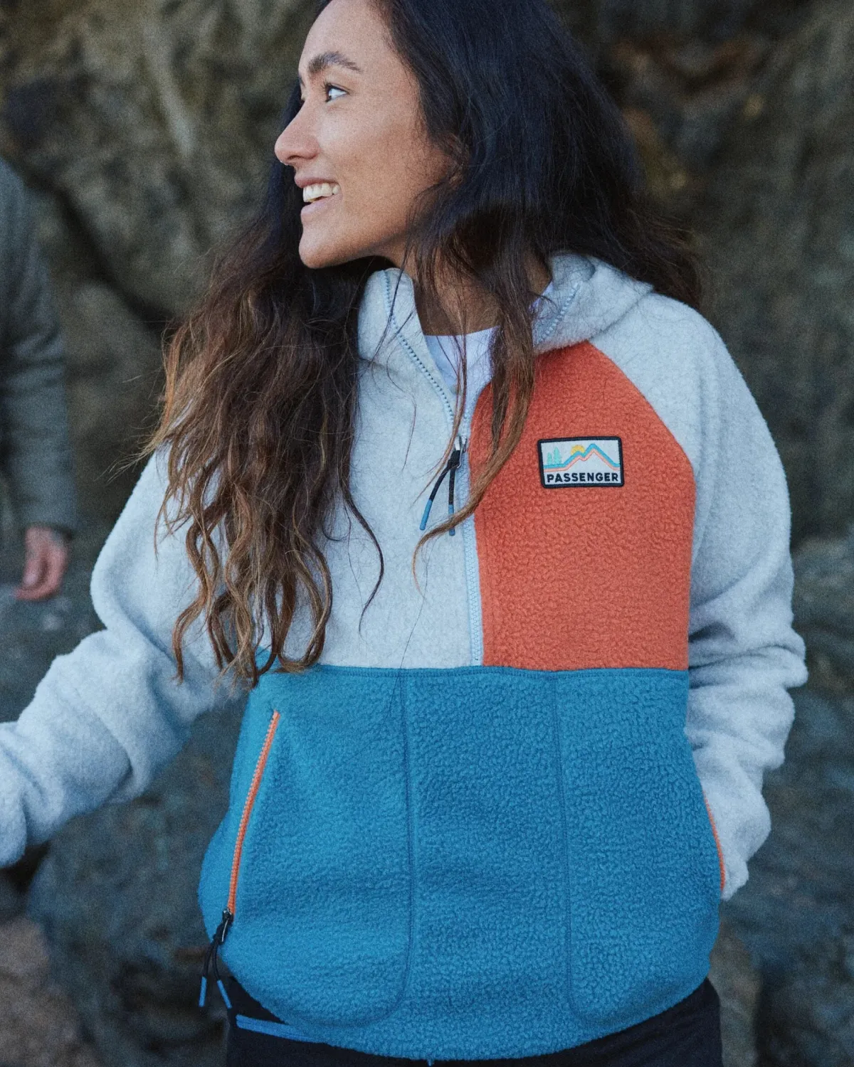 Fleece|Passenger Maine 2.0 Half Zip Recycled Sherpa Fleece - Blue Steel BlueSteel