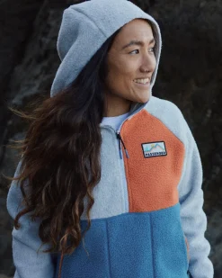 Fleece|Passenger Maine 2.0 Half Zip Recycled Sherpa Fleece - Blue Steel BlueSteel