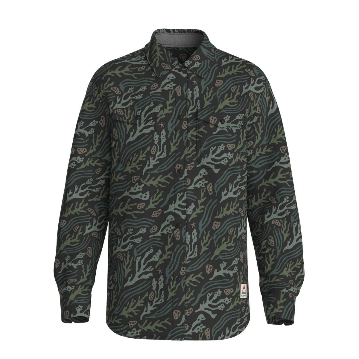 Shirts|Shirts|Passenger Maple Polar Recycled Fleece Shirt - Ocean Current Black OceanCurrentBlack