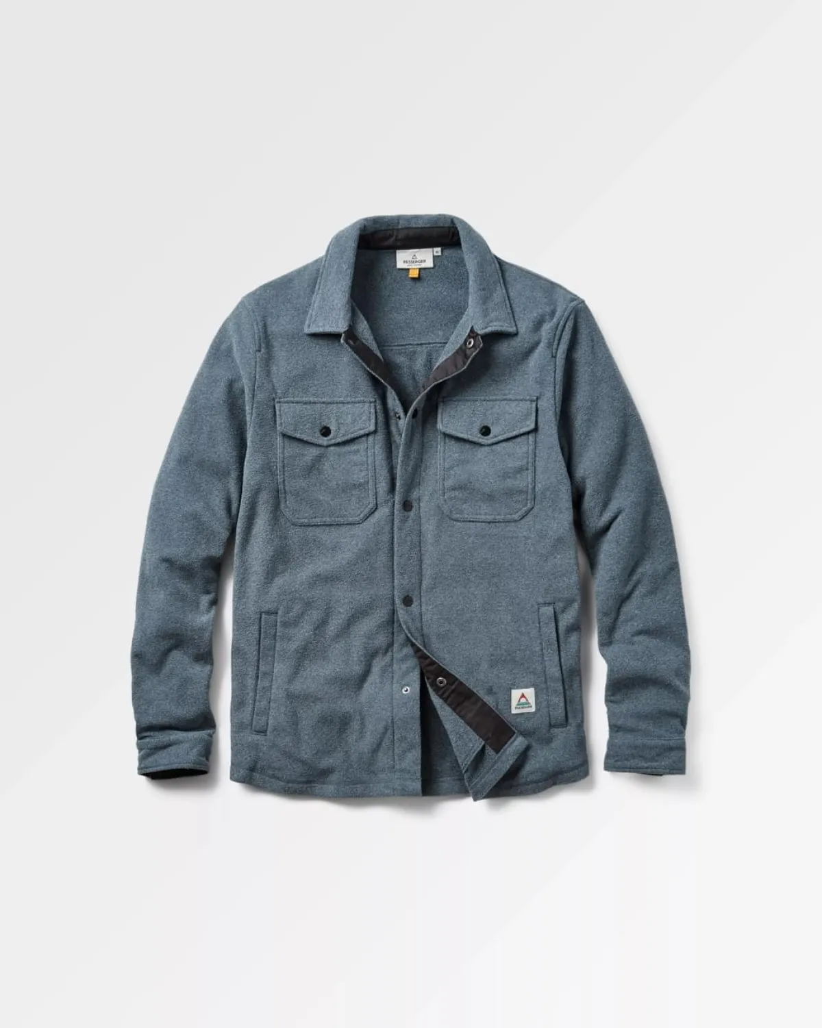 Shirts|Shirts|Passenger Maple Recycled Polar Fleece Long Sleeve Shirt - Navy Marl NavyMarl