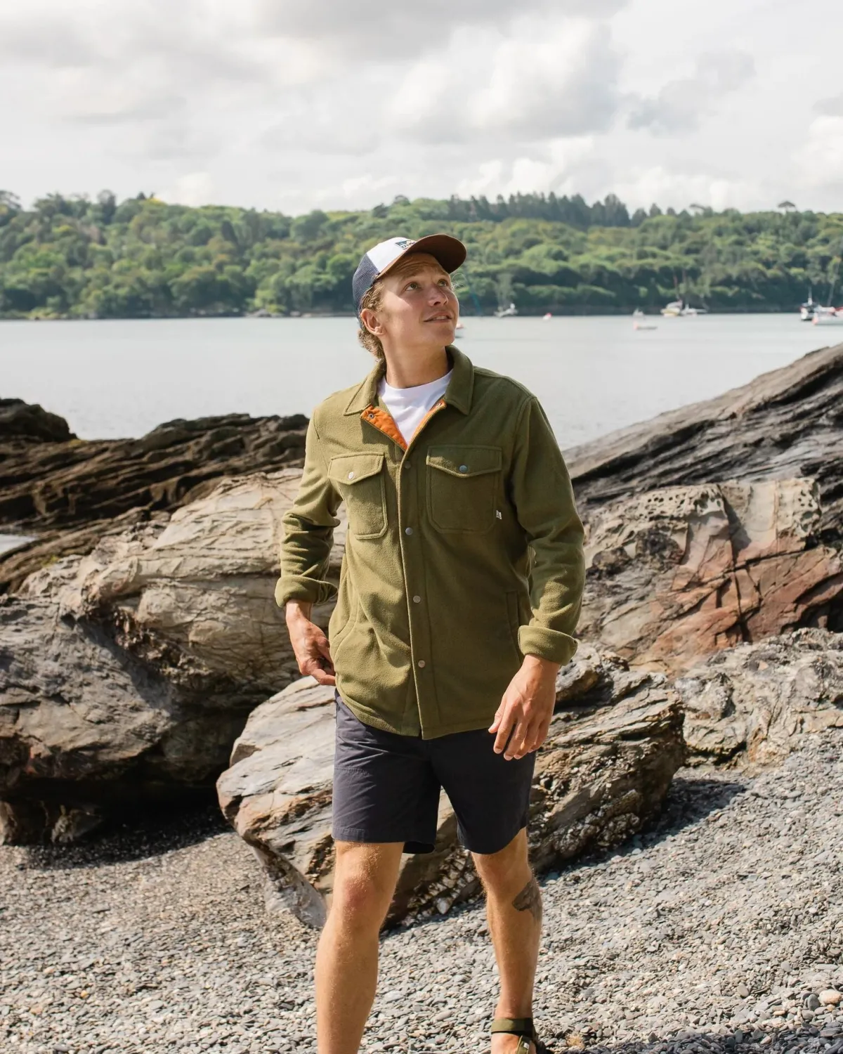 Shirts|Passenger Maple Recycled Polar Fleece Shirt - Khaki Green KhakiGreen
