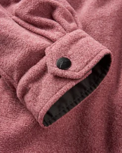 Shirts|Fleece|Passenger Maple Recycled Polar Fleece Long Sleeve Shirt - Wine Marl WineMarl