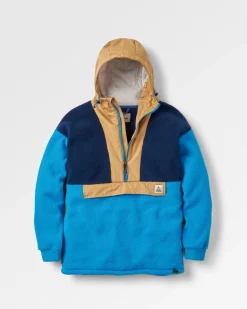 Fleece|Fleece|Passenger Maren Half Zip Recycled Sherpa Fleece - Bluejay
