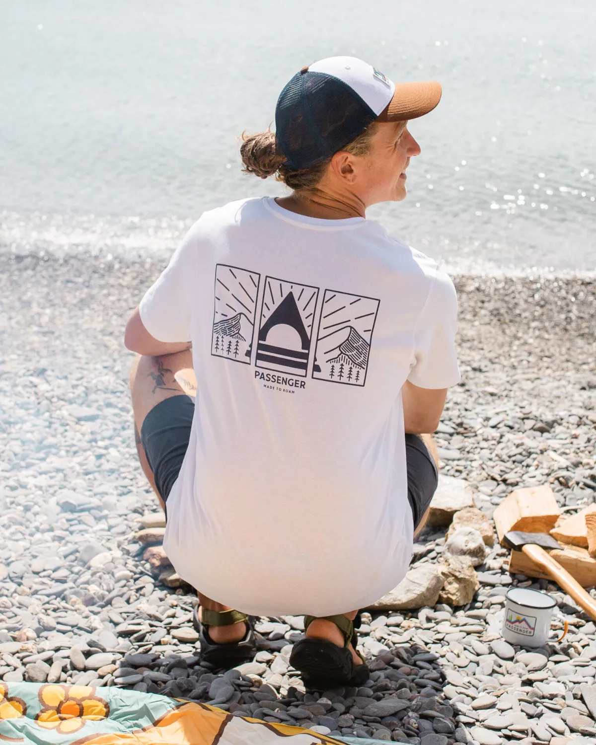 T-Shirts & Tank Tops|T-Shirts & Tank Tops|Passenger Maverick Recycled Cotton T-Shirt - White