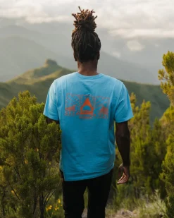 T-Shirts & Tank Tops|T-Shirts & Tank Tops|Passenger Maverick Recycled Cotton T-Shirt - Blue Pool BluePool