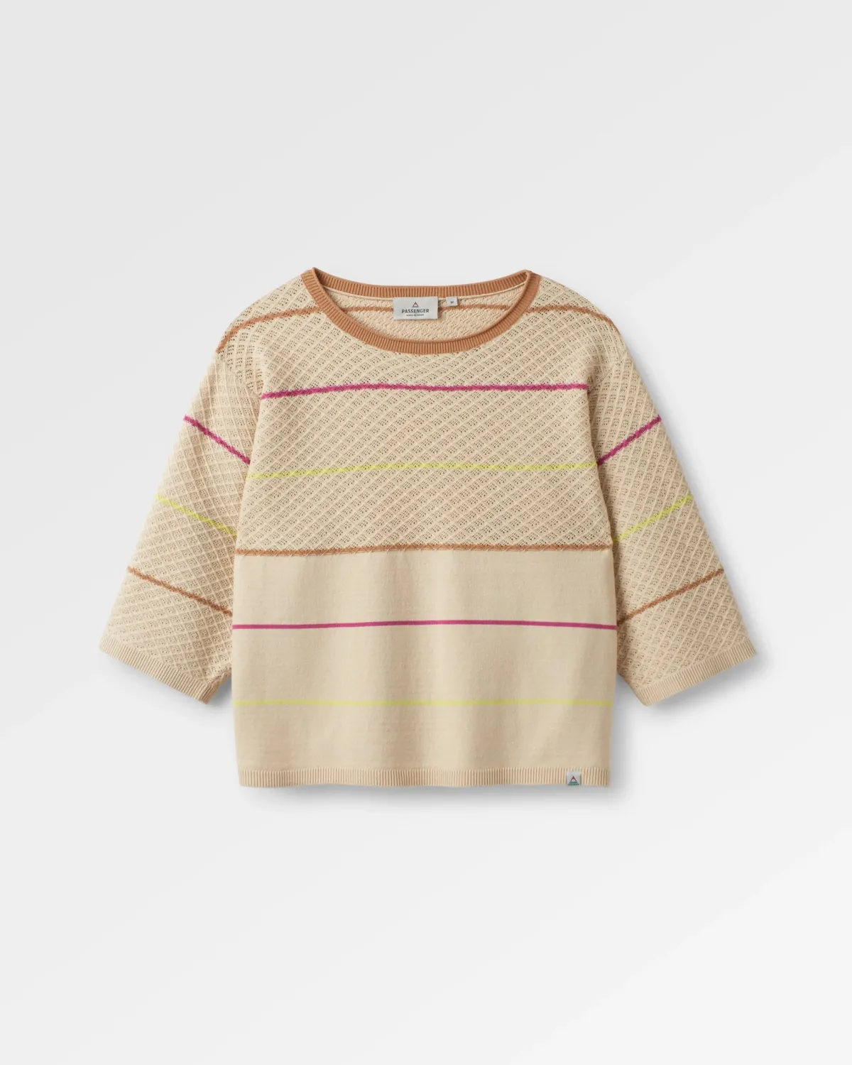 Knitwear|Sweaters|Passenger Migrate Organic Knitted Sweater - Oat Multi Stripe OatMultiStripe