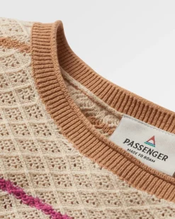 Knitwear|Sweaters|Passenger Migrate Organic Knitted Sweater - Oat Multi Stripe OatMultiStripe