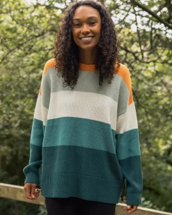 Knitwear|Passenger Moments Oversized Organic Knitted Sweater - Multi Stripe MultiStripe