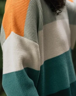 Knitwear|Passenger Moments Oversized Organic Knitted Sweater - Multi Stripe MultiStripe