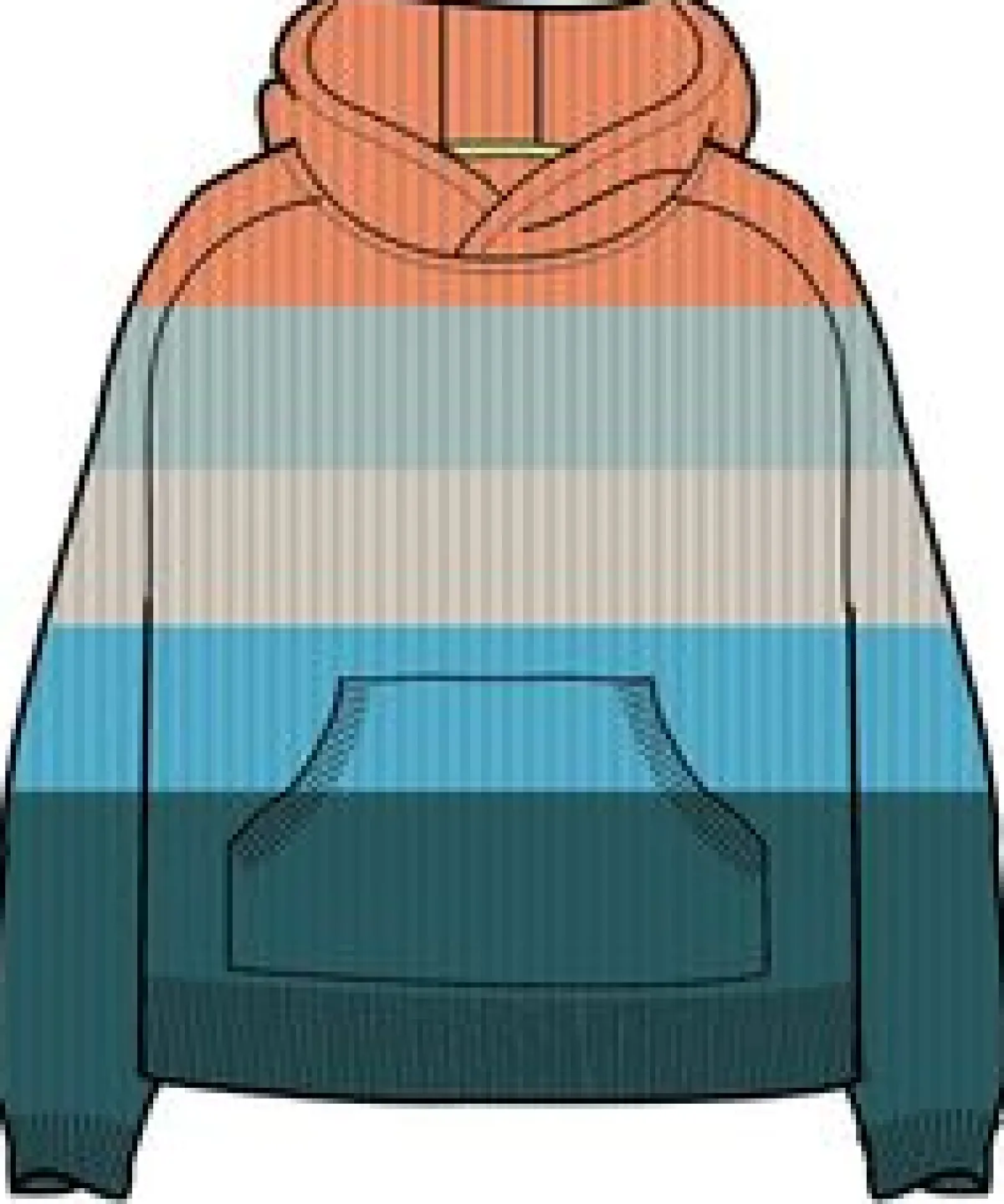 Hoodies|Knitwear|Passenger Moments Oversized Organic Cotton Knitted Hoodie - Multi Stripe MultiStripe