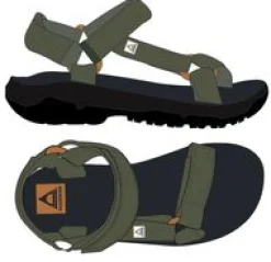 Footwear|Flip Flops & Sandals|Passenger Monterey Roam Sandal - Khaki Green KhakiGreen