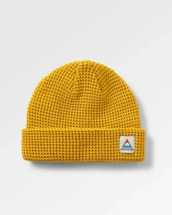 Beanies|Beanies|Passenger Moss Double Layer Recycled Waffle Beanie - Mustard Yellow MustardYellow