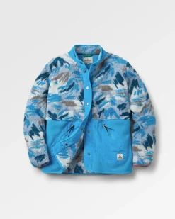Fleece|Fleece|Passenger Navegado Recycled Soft-Touch Sherpa Fleece - Abstract Mountain Blue Fog AbstractMountainBlueFog