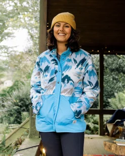 Fleece|Fleece|Passenger Navegado Recycled Soft-Touch Sherpa Fleece - Abstract Mountain Blue Fog AbstractMountainBlueFog