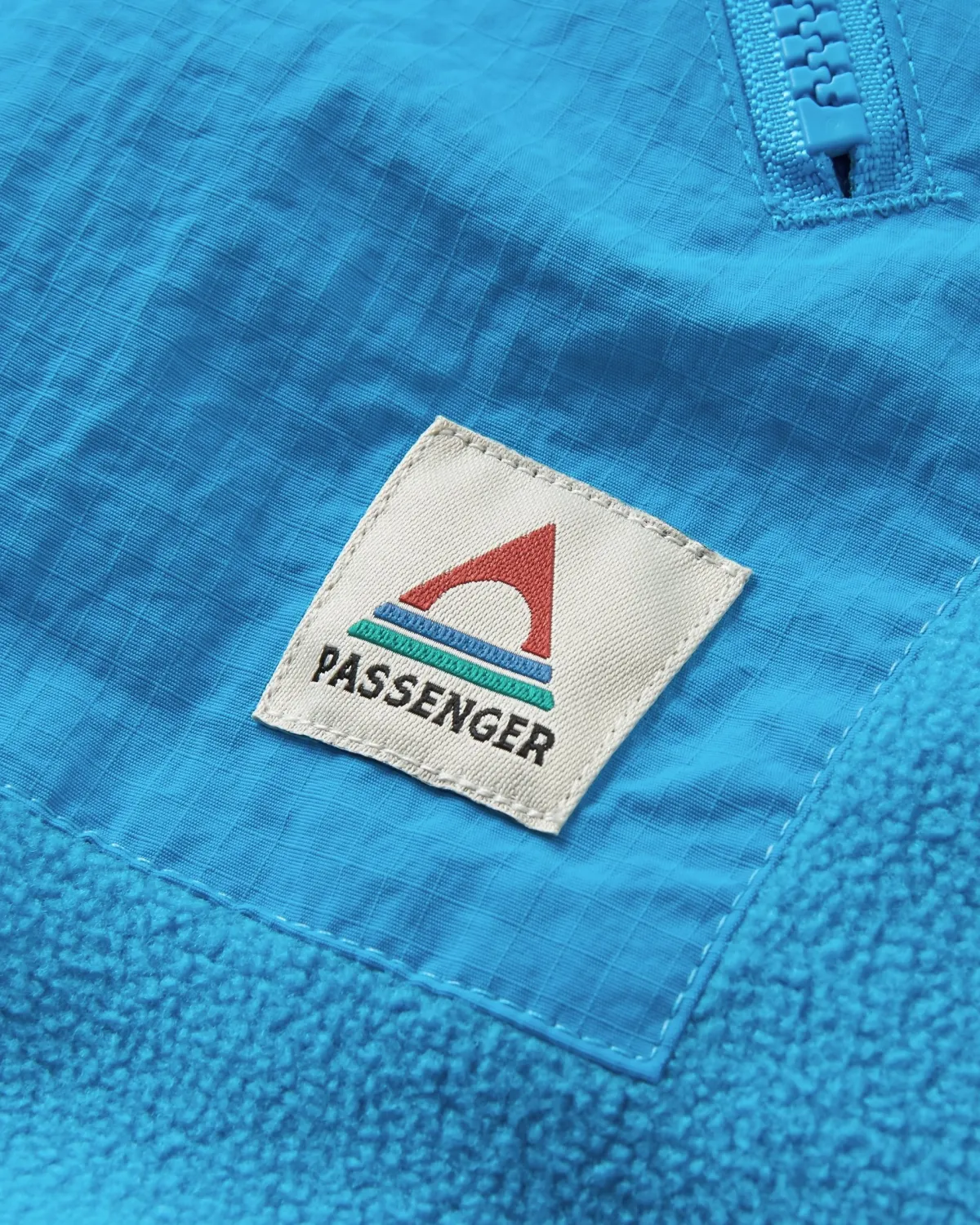 Fleece|Fleece|Passenger Navegado Recycled Soft-Touch Sherpa Fleece - Abstract Mountain Blue Fog AbstractMountainBlueFog