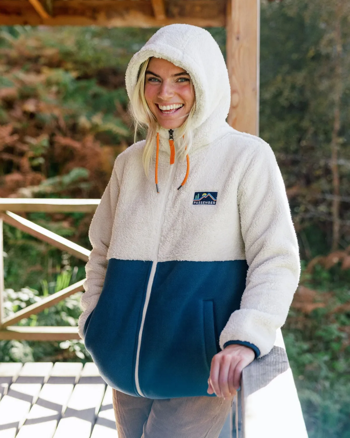 Fleece|Fleece|Passenger Nestling Recycled Polar-Lined Sherpa Fleece - Tidal Blue TidalBlue