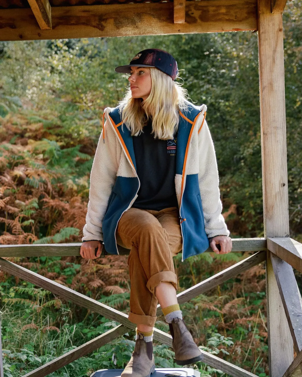 Fleece|Fleece|Passenger Nestling Recycled Polar-Lined Sherpa Fleece - Tidal Blue TidalBlue